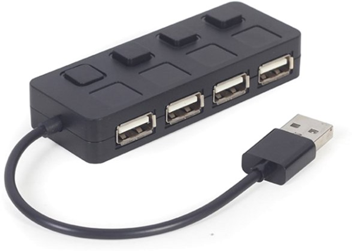 USB-хаб на 4 порти USB 2.0 Gembird UHB-U2P4-05 - зображення 1