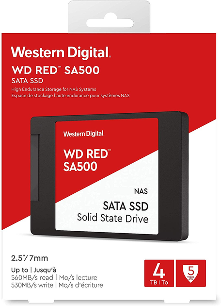 Western Digital Red SA500 SSD 4TB 2.5" SATAIII (WDS400T1R0A) - зображення 5