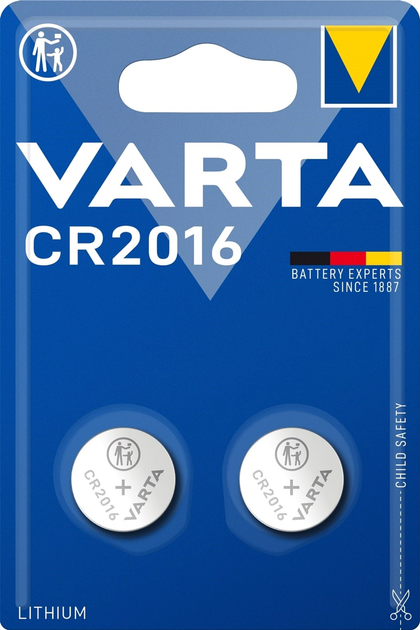 Bateria Varta CR 2016 BLI 2 Litowa (06016101402) - obraz 1