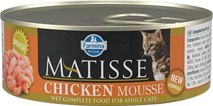 Mokra karma dla kotów FARMINA Matisse Mus z kurczakiem - puszka 85g (8606014102703) - obraz 1
