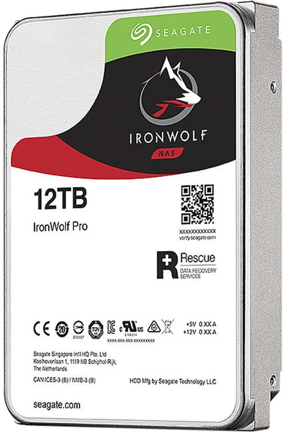 Dysk twardy Seagate IronWolf Pro 12 TB 7200 obr./min 256 MB ST12000NE0008 3,5" SATAIII - obraz 1