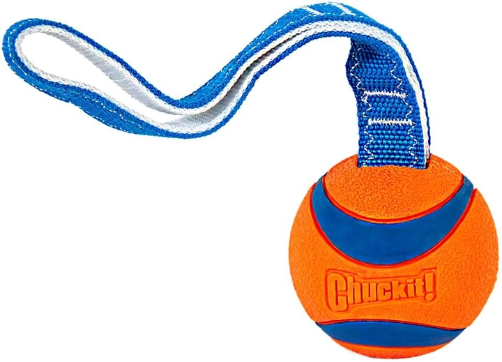 Іграшка Chuckit! ULTRA TUG тенісний м'яч ультра з ручкою-ременем для собак середніх розмірів (DLPCHKZAB0005) - зображення 1
