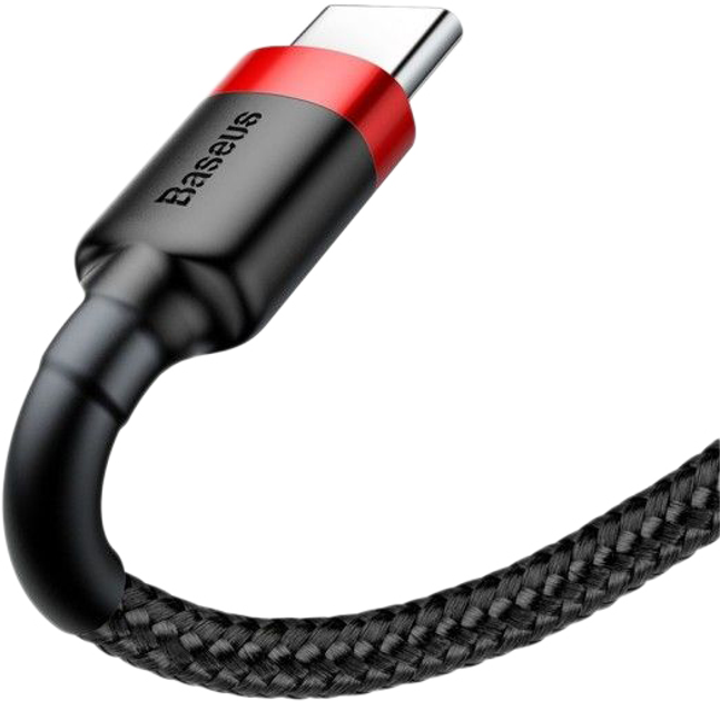 Кабель Baseus Cafule Cable USB for Type-C 2A 2.0 м Red/Black (CATKLF-C91) - зображення 2