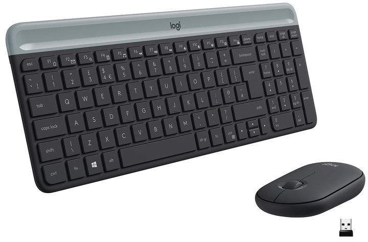 Logitech Wireless Slim Combo MK470 grafitowy (920-009204) - obraz 1