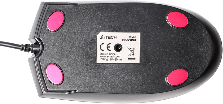 Mysz A4Tech OP-550NU USB Czarna (4711421908375) - obraz 4