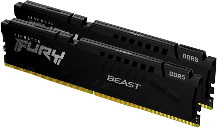 Оперативна пам'ять Kingston Fury DDR5-6000 65536MB PC5-48000 (Kit of 2x32768) Beast 2Rx8 Black (KF560C40BBK2-64) - зображення 1