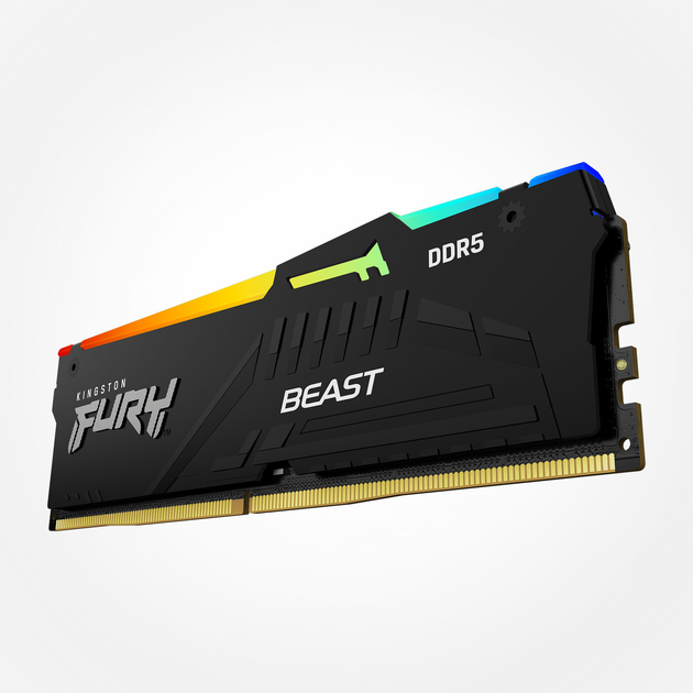 RAM Kingston Fury DDR5-6000 65536MB PC5-48000 (zestaw 2x32768) Beast RGB 2Rx8 czarny (KF560C40BBAK2-64) - obraz 5