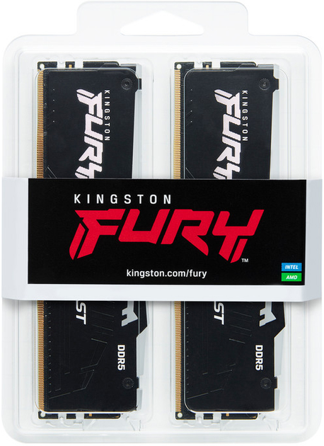 RAM Kingston Fury DDR5-6000 65536MB PC5-48000 (zestaw 2x32768) Beast RGB 2Rx8 czarny (KF560C40BBAK2-64) - obraz 6