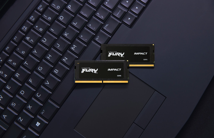 RAM Kingston Fury SODIMM DDR5-5600 16384MB PC5-44800 Impact 1Rx8 Czarny (KF556S40IB-16) - obraz 6