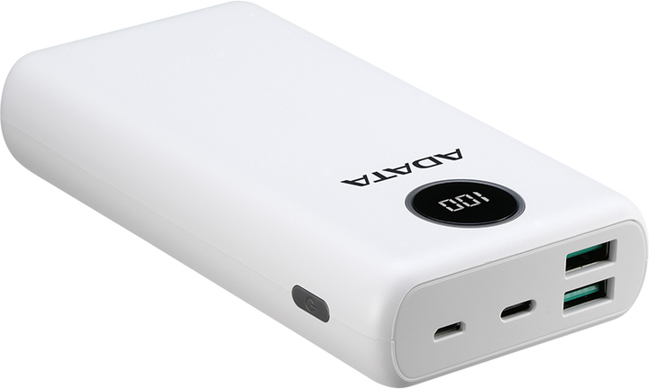 УМБ ADATA P20000QCD 20000mAh PD 18W USB-C 2xUSB QC 3.0 White (PB931040) - зображення 2