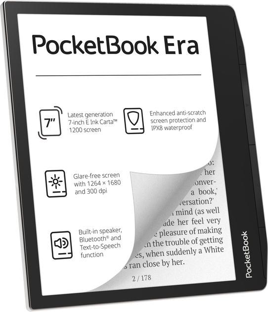 Електронна книга з підсвічуванням PocketBook 700 EraStardust Silver (PB700-U-16-WW) - зображення 4