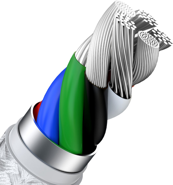 Кабель Baseus Cafule Metal Type-C to Lightning PD 20W 1 м White (CATLJK-A02) - зображення 6