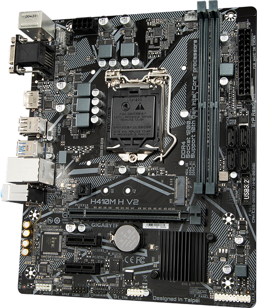 Материнська плата Gigabyte H410M H V2 (s1200, Intel H510, PCI-Ex16) - зображення 2