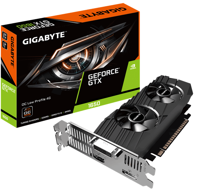 Gigabyte PCI-Ex GeForce GTX 1650 OC Low Profile 4G 4GB GDDR5 (128bit) (1695/8002) (HDMI, DisplayPort, DVI) (GV-N1650OC-4GL) - зображення 5