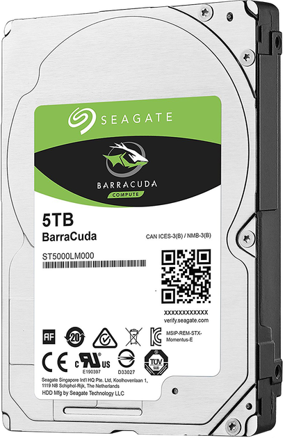 Жорсткий диск Seagate BarraCuda HDD 5TB 5400rpm 128MB ST5000LM000 2.5 SATA III - зображення 2