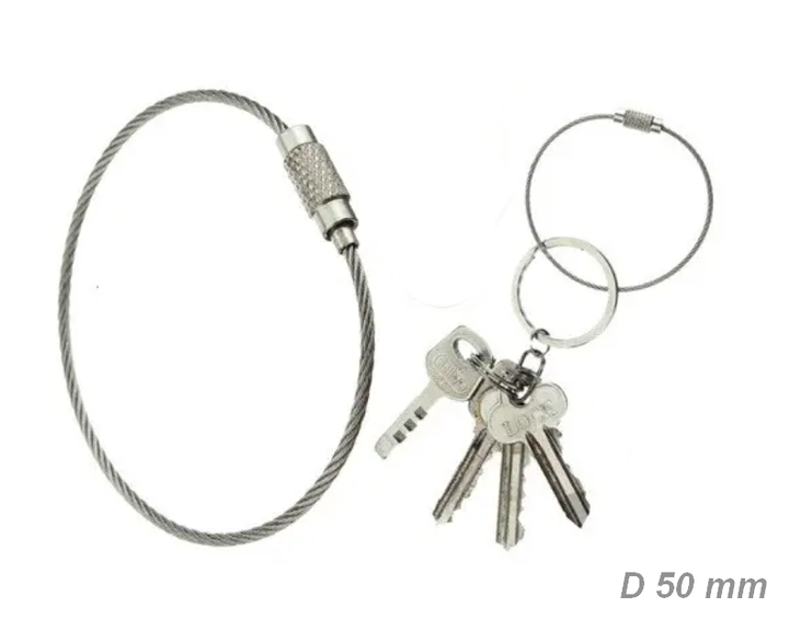 Металеве кільце тросик брелок для ключів Rope Ring 50мм - Фото 1 Металеве кільце тросик брелок для ключів Rope Ring 50мм - изображение 1