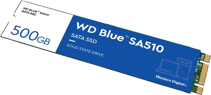 SSD диск Western Digital Blue SA510 500GB M.2 PCIe 3.0 x4 NAND TLC (WDS500G3B0B) - изображение 3