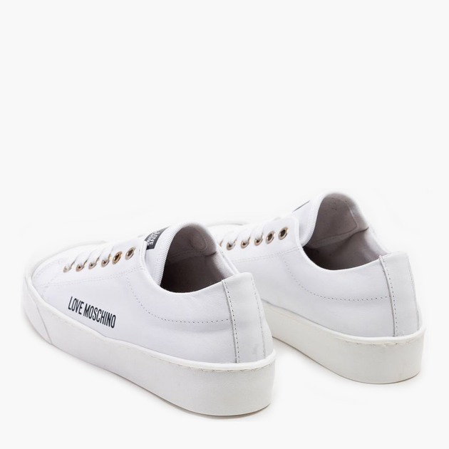 Trampki damskie skórzane Love Moschino JA15473G0EIE-0100 35 (21,5 cm) Białe (8054400639782) - obraz 3