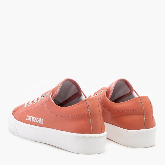 Trampki damskie skórzane Love Moschino JA15473G0EIE-0608 37 (22,5 cm) Pomarańczowe (8054400663640) - obraz 3