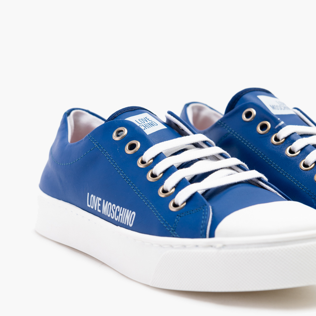 Trampki damskie skórzane Love Moschino JA15473G0EIE-0705 37 (22,5 cm) Granatowe (8054400663848) - obraz 4