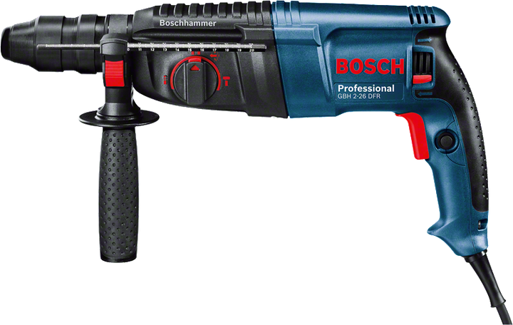 Перфоратор мережевий Bosch Professional GBH 2-26 DFR, 13 мм свердлильний патрон зі швидкою заміною, 3 Дж, 800 Вт, 4000 уд.хв, L-case (0611254768) - зображення 10