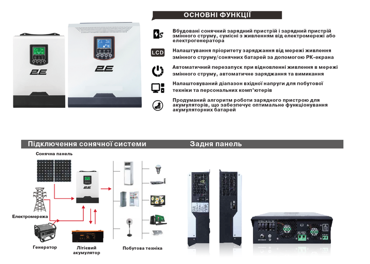 Инвертор 2E VP-1K12 1000VA - изображение 3