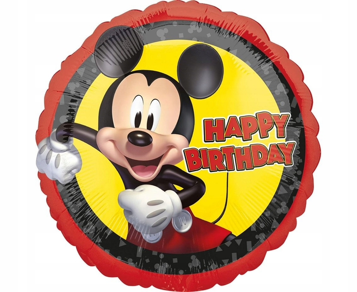 Фольгированный Шар Микки Маус Happy Birthday 45см (18") - Фото 2 Фольгированный Шар Микки Маус Happy Birthday 45см (18") - изображение 2