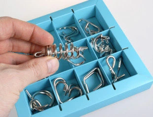 Набір головоломок 10 Metall Puzzles blue Eureka 3D Puzzle 473356, 10