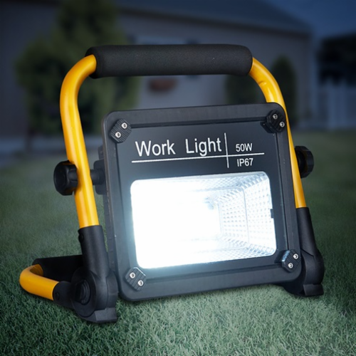 Прожектор аккумуляторный портативный фонарь с солнечной панелью Solar Light W743 50W 5000 mAh USB - изображение 2