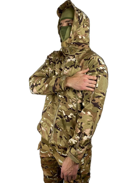 Куртка SoftShell мультикам, демисезонная тактическая куртка, размер L-XL - изображение 2