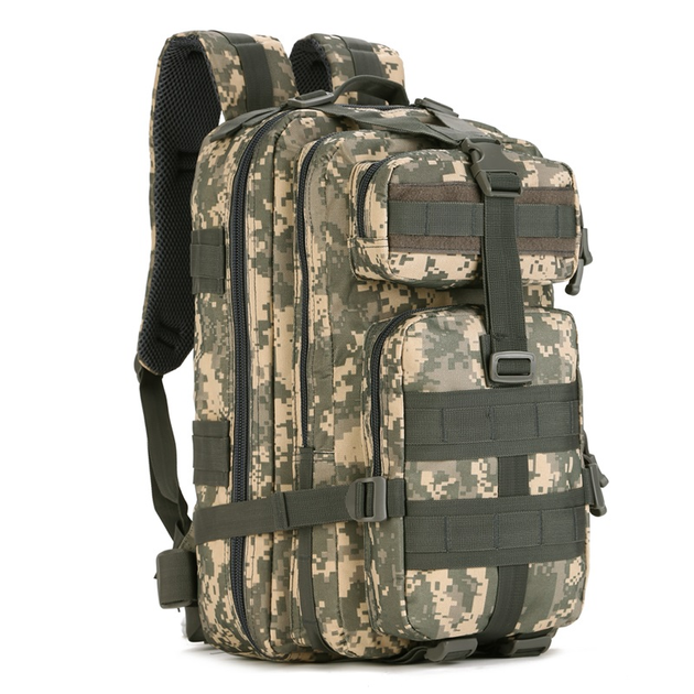 Рюкзак тактический военный Protector plus S411 40л с системой Molle Pixel камуфляж - изображение 1