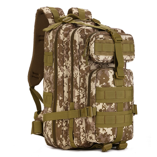 Рюкзак тактический военный Protector plus S411 40л с системой Molle desert digital камуфляж - изображение 1