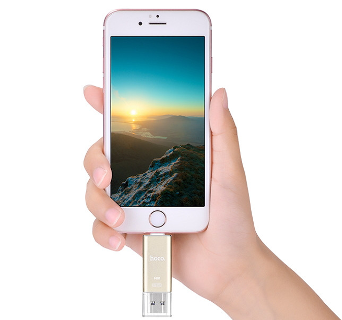 Флешка для iPhone/iPad USB/lightning MFI Hoco UD2 16GB – фото, отзывы ...