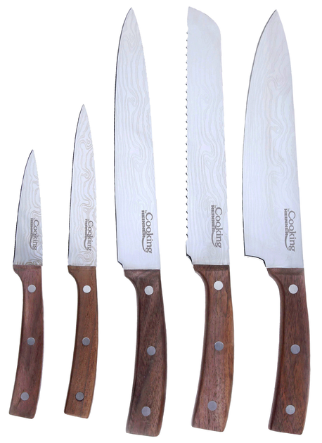 Набор кухонных ножей Heinner Damascus Style с фиксированным лезвием 6 шт (HR-EVI-6DSC) - изображение 4