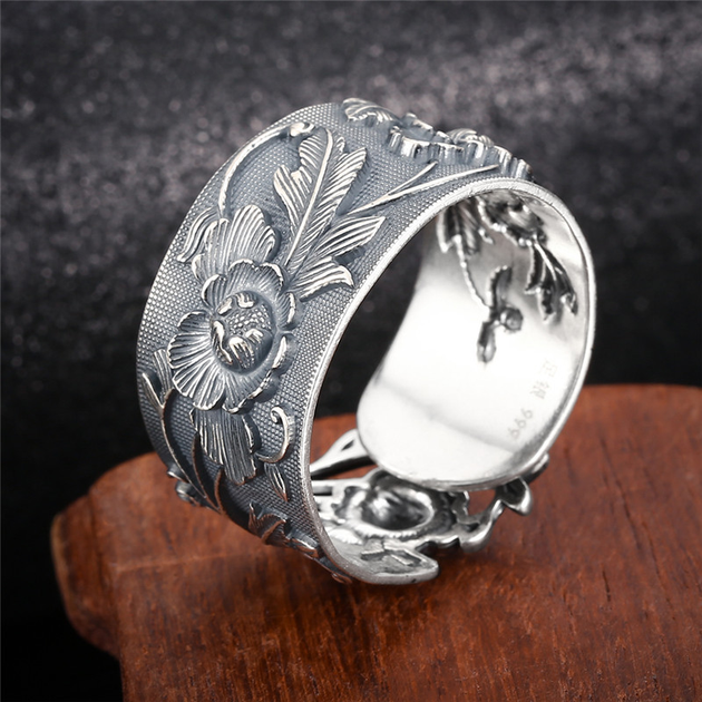 Массивное серебряное кольцо (перстень) 9,17 грамм 999 пробы "Silver ...