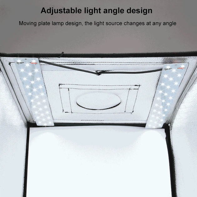 Лайтбокс (фотобокс) Puluz с LED светом PU5060EU для предметной фотосъемки (макросъемки) 60 х 60 х 60 4454 - Фото 4 Лайтбокс (фотобокс) Puluz с LED светом PU5060EU для предметной фотосъемки (макросъемки) 60 х 60 х 60 4454 - изображение 4