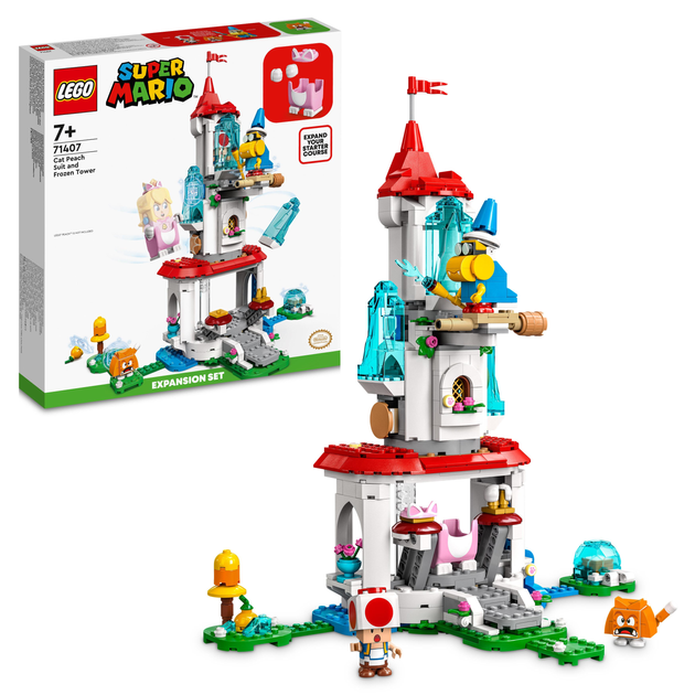 Zestaw klocków LEGO Super Mario Cat Peach i lodowa wieża — zestaw rozszerzający 494 elementy (71407) - obraz 2