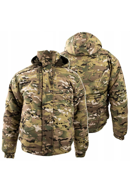 Військова тактична зимова утеплена куртка Камуфляж XL - зображення 1