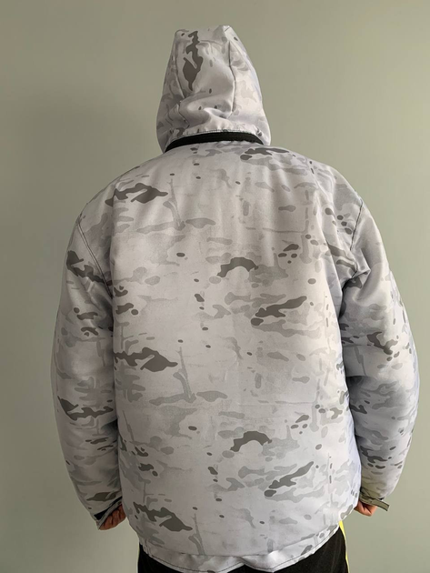 Военная тактическая армейская теплая куртка с капюшоном L Белый - изображение 2