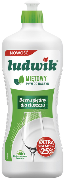 Płyn do mycia naczyń Ludwik Miętowy 900 ml (5900498028133) - obraz 1