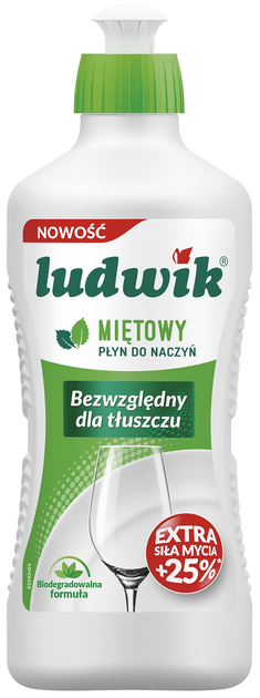 Płyn do mycia naczyń Ludwik Miętowy 450 ml (5900498028126) - obraz 1