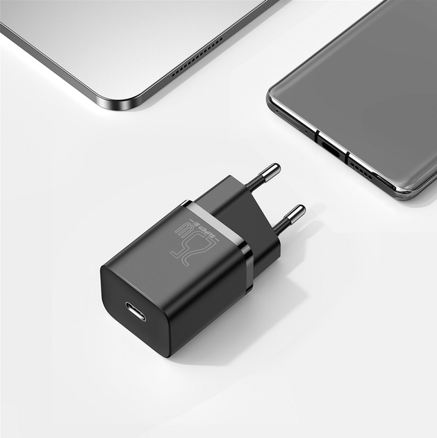 Зарядное устройство Baseus Super Silicone PD Charger 25W (1Type-C) + With Cable Type-C to Type-C 3A (1 м) (TZCCSUP-L01) - зображення 11