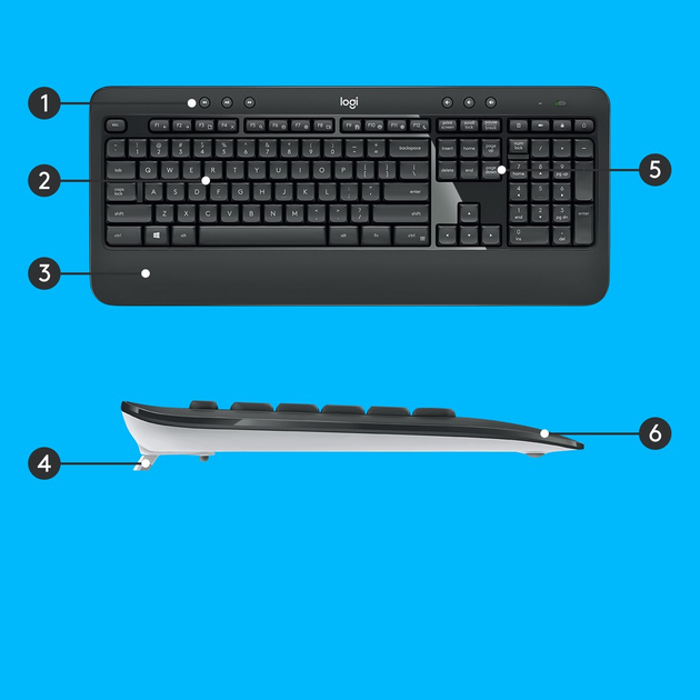 Комплект беспроводной Logitech MK540 (920-008685) – фото, отзывы ...