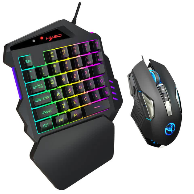Клавиатура проводная с мышкой VHG V100+A876 One-handed Gaming Keyboard ...