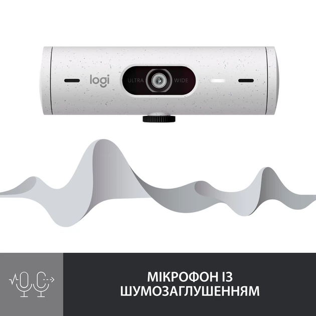 Веб-камера Logitech Brio 500 Off White (960-001428) - зображення 4