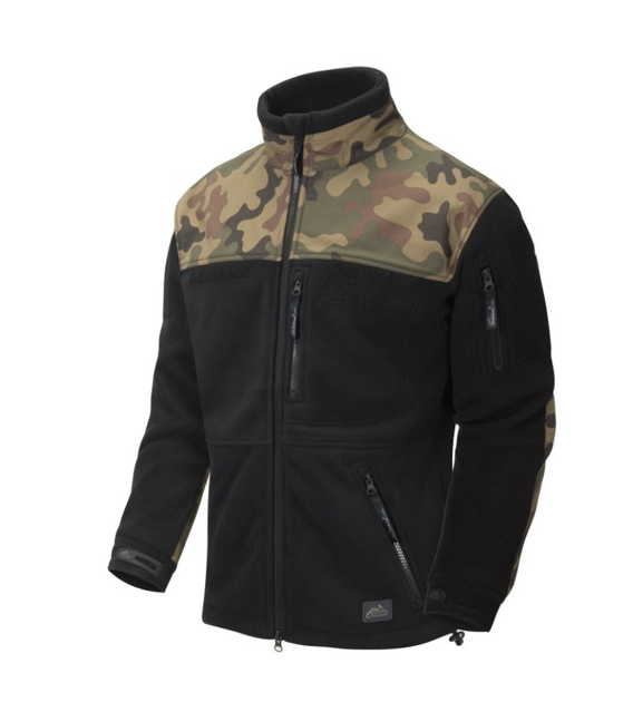 Куртка чоловіча флісова Polish Infantry Jacket - Fleece Helikon-Tex Black/PL Woodland S Тактична - зображення 1