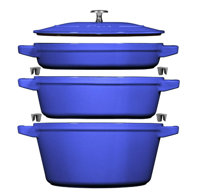 Набір посуду Staub Stackable 4 предмети ультрамариновий (145526235) - зображення 2