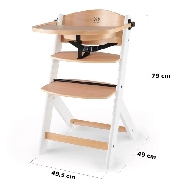 Стільчик для годування Kinderkraft Enock Wood (5902533915071) - зображення 9