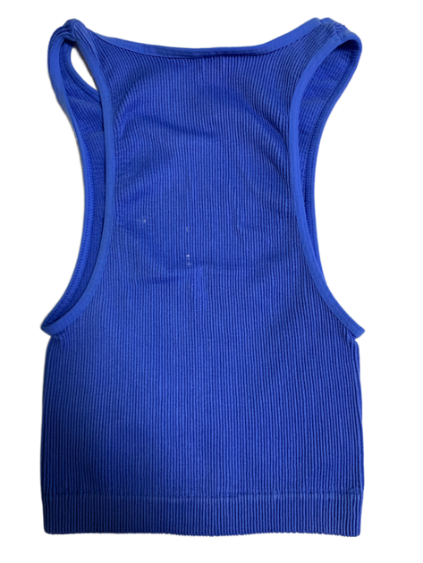Топ в рубчик з мікрофібри Halter Top RIB Giulia Amparo Blue S/M Синій - зображення 3