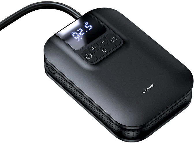 Автокомпресор Usams US-ZB215 Mini Car Air Pump 5000 mAh Black (CQBZB21501) - зображення 2